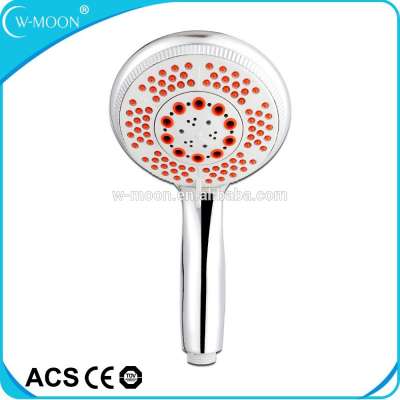 Hot Selling 5 Function Chrome plating ABS plastic hand shower