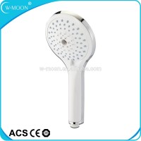 Universal Shower Components, Full Spray Push Button Hand Shower, White