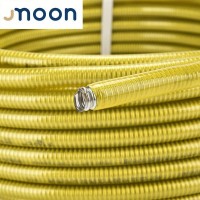 Custom yellow color Stainless steel/pvc flexible hose for hot water